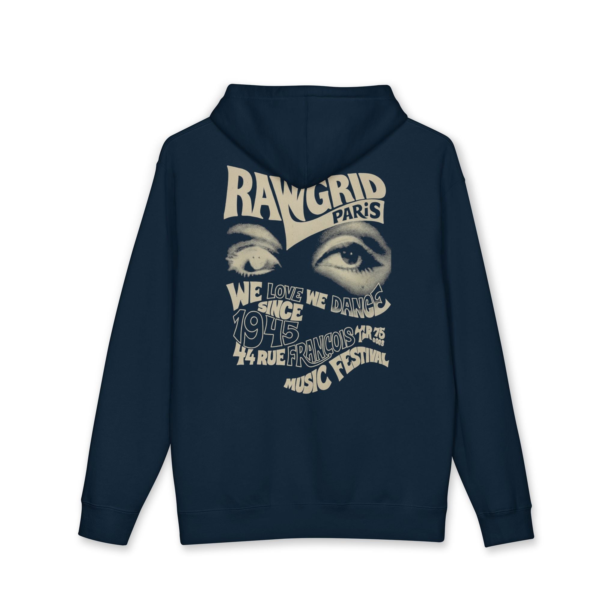 Paris Street Culture RawGRID Hoodie – Vintage Eye Graphic & Premium Heavyweight Fabric