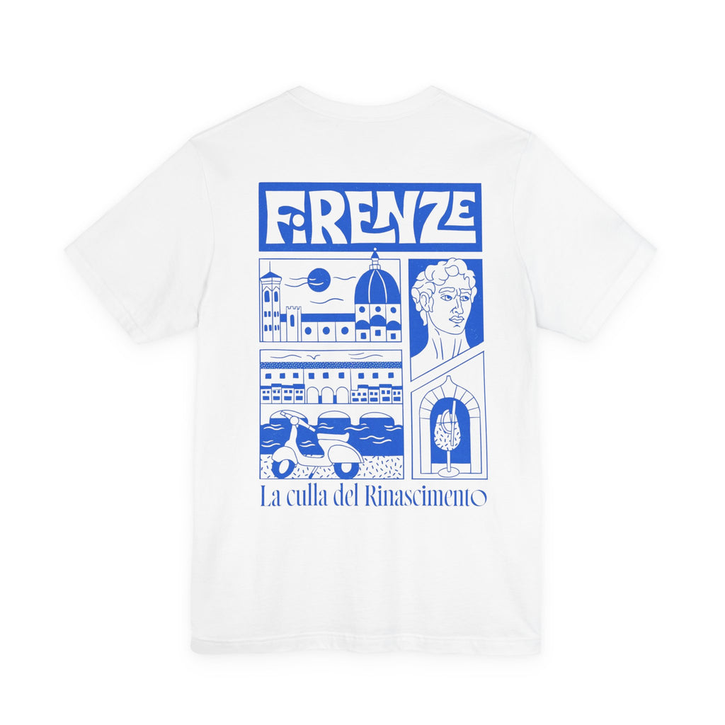 Firenze Graphic Tee — 'La culla del Rinascimento' Blue Italy T‑Shirt