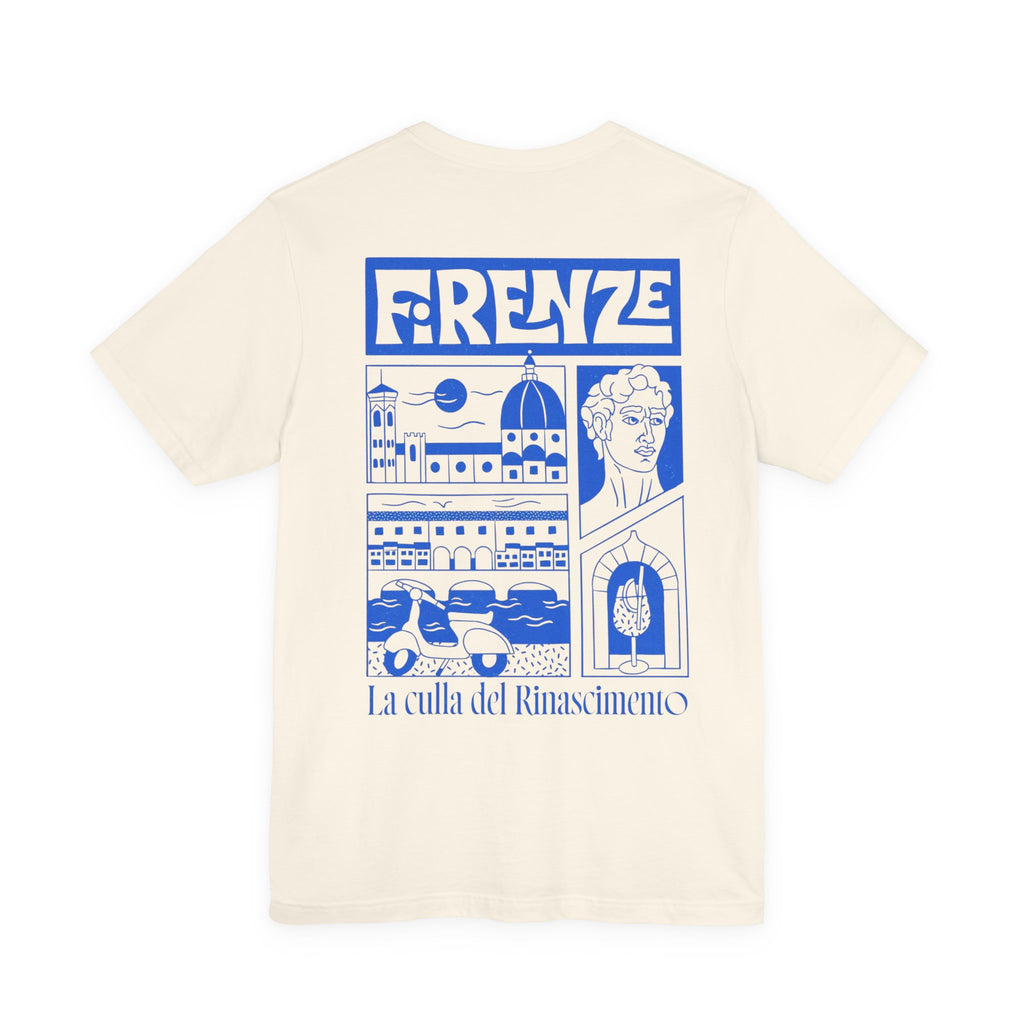 Firenze Graphic Tee — 'La culla del Rinascimento' Blue Italy T‑Shirt