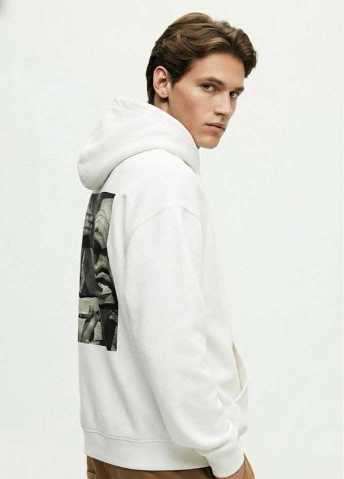 RAWGRID Cinematic Smoke Sequence Hoodie – Noir Photo-Strip Edition