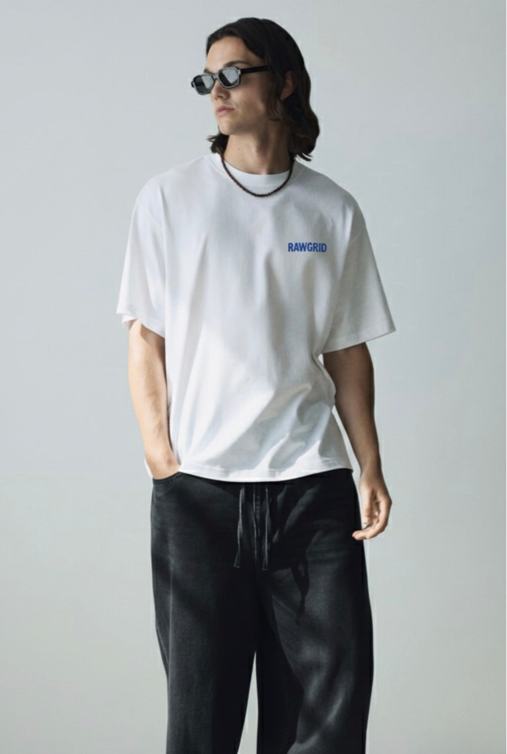 Everything Happens for a Reason Graphic Tee — Rawgrid Blue Checkerboard Back Print